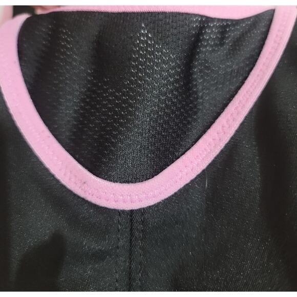 Glamorise Black Pink Trim Wirefree Sports Bra 38F Lightweight Hook & Eye Closure - Picture 5 of 6